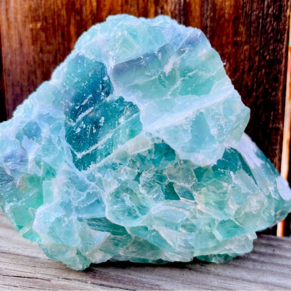 Green Fluorite Quartz Crystal 621 grams Mineral Huge Raw Natural Specimen #80